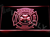 Shamrock Fighting Irish Fire Department LED Sign - Red - TheLedHeroes