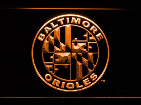 Baltimore Orioles (12) LED Neon Sign USB - Orange - TheLedHeroes