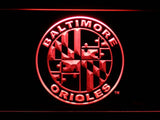 Baltimore Orioles (12) LED Neon Sign USB - Red - TheLedHeroes