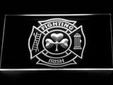 Fighting Irish Firefighter LED Neon Sign USB - White - TheLedHeroes