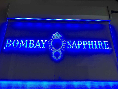 Bombay Sapphire Gin LED Neon Sign Electrical - Blue - TheLedHeroes