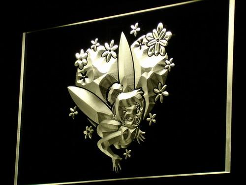 Disney Tinkerbell Peter Pan (2) LED Neon Sign Electrical - Yellow - TheLedHeroes