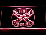 Fire Rescue LED Neon Sign USB - Red - TheLedHeroes