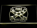 Fire Rescue LED Neon Sign USB - Yellow - TheLedHeroes