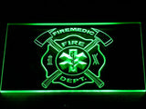 FREE Firemedic Fire Dept. LED Sign - Green - TheLedHeroes
