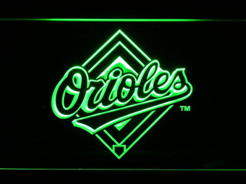 Baltimore Orioles (15) LED Neon Sign Electrical - Green - TheLedHeroes