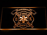 Firemedic Fire Dept. LED Neon Sign USB - Orange - TheLedHeroes