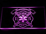 Firemedic Fire Dept. LED Neon Sign Electrical - Purple - TheLedHeroes