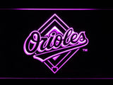 Baltimore Orioles (15) LED Neon Sign USB - Purple - TheLedHeroes