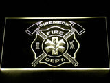 FREE Firemedic Fire Dept. LED Sign - Yellow - TheLedHeroes