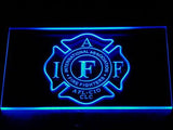 International Association Firefighter's LED Neon Sign Electrical - Blue - TheLedHeroes
