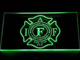 International Association Firefighter's LED Neon Sign Electrical - Green - TheLedHeroes