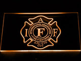 International Association Firefighter's LED Neon Sign Electrical - Orange - TheLedHeroes