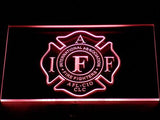 International Association Firefighter's LED Neon Sign USB - Red - TheLedHeroes