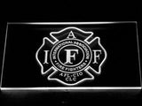 International Association Firefighter's LED Neon Sign USB - White - TheLedHeroes