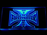 Mid West Firefighter's LED Neon Sign USB - Blue - TheLedHeroes