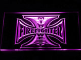 Mid West Firefighter's LED Neon Sign USB - Purple - TheLedHeroes