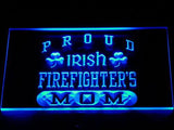 Irish Firefighter's Mom LED Neon Sign Electrical - Blue - TheLedHeroes