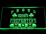 Irish Firefighter's Mom LED Neon Sign Electrical - Green - TheLedHeroes
