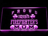 Irish Firefighter's Mom LED Neon Sign Electrical - Purple - TheLedHeroes