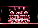 Irish Firefighter's Mom LED Neon Sign Electrical - Red - TheLedHeroes