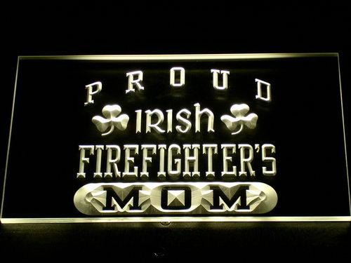 Irish Firefighter's Mom LED Neon Sign Electrical - Yellow - TheLedHeroes