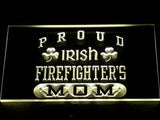 Irish Firefighter's Mom LED Neon Sign Electrical - Yellow - TheLedHeroes