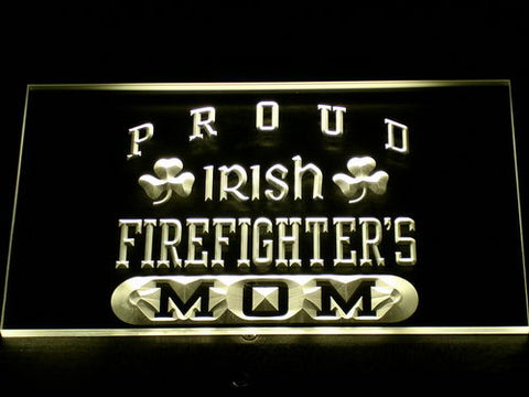 FREE Irish Firefighter's Mom LED Sign - Yellow - TheLedHeroes