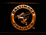 Baltimore Orioles (19) LED Neon Sign USB - Orange - TheLedHeroes