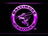 Baltimore Orioles (19) LED Neon Sign USB - Purple - TheLedHeroes