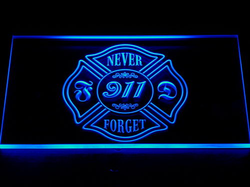 FREE Never Forget 9/11 LED Sign - Blue - TheLedHeroes