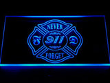 FREE Never Forget 9/11 LED Sign - Blue - TheLedHeroes