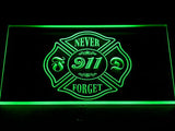 FREE Never Forget 9/11 LED Sign - Green - TheLedHeroes