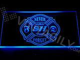 FREE Never Forget 911 Firefighter Fire Dept LED Sign - Blue - TheLedHeroes