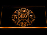 FREE Never Forget 9/11 LED Sign - Orange - TheLedHeroes