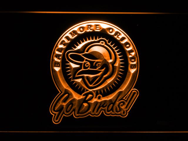 Baltimore Orioles (20) LED Neon Sign USB - Orange - TheLedHeroes