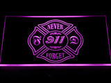 FREE Never Forget 9/11 LED Sign - Purple - TheLedHeroes