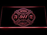 FREE Never Forget 9/11 LED Sign - Red - TheLedHeroes