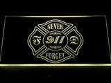 FREE Never Forget 9/11 LED Sign - Yellow - TheLedHeroes