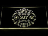 Never Forget 9/11 LED Neon Sign Electrical - Yellow - TheLedHeroes