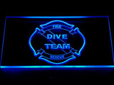 FREE Fire Rescue Dive Team LED Sign - Blue - TheLedHeroes