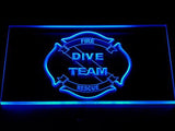 Fire Rescue Dive Team LED Neon Sign USB - Blue - TheLedHeroes