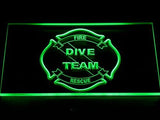 Fire Rescue Dive Team LED Neon Sign USB - Green - TheLedHeroes