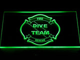 FREE Fire Rescue Dive Team LED Sign - Green - TheLedHeroes