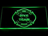 Fire Rescue Dive Team LED Neon Sign Electrical - Green - TheLedHeroes