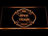 Fire Rescue Dive Team LED Neon Sign Electrical - Orange - TheLedHeroes
