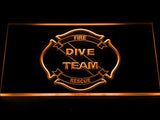 Fire Rescue Dive Team LED Neon Sign USB - Orange - TheLedHeroes