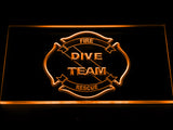 FREE Fire Rescue Dive Team LED Sign - Orange - TheLedHeroes