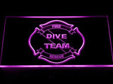 Fire Rescue Dive Team LED Neon Sign USB - Purple - TheLedHeroes