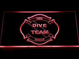 Fire Rescue Dive Team LED Neon Sign Electrical - Red - TheLedHeroes